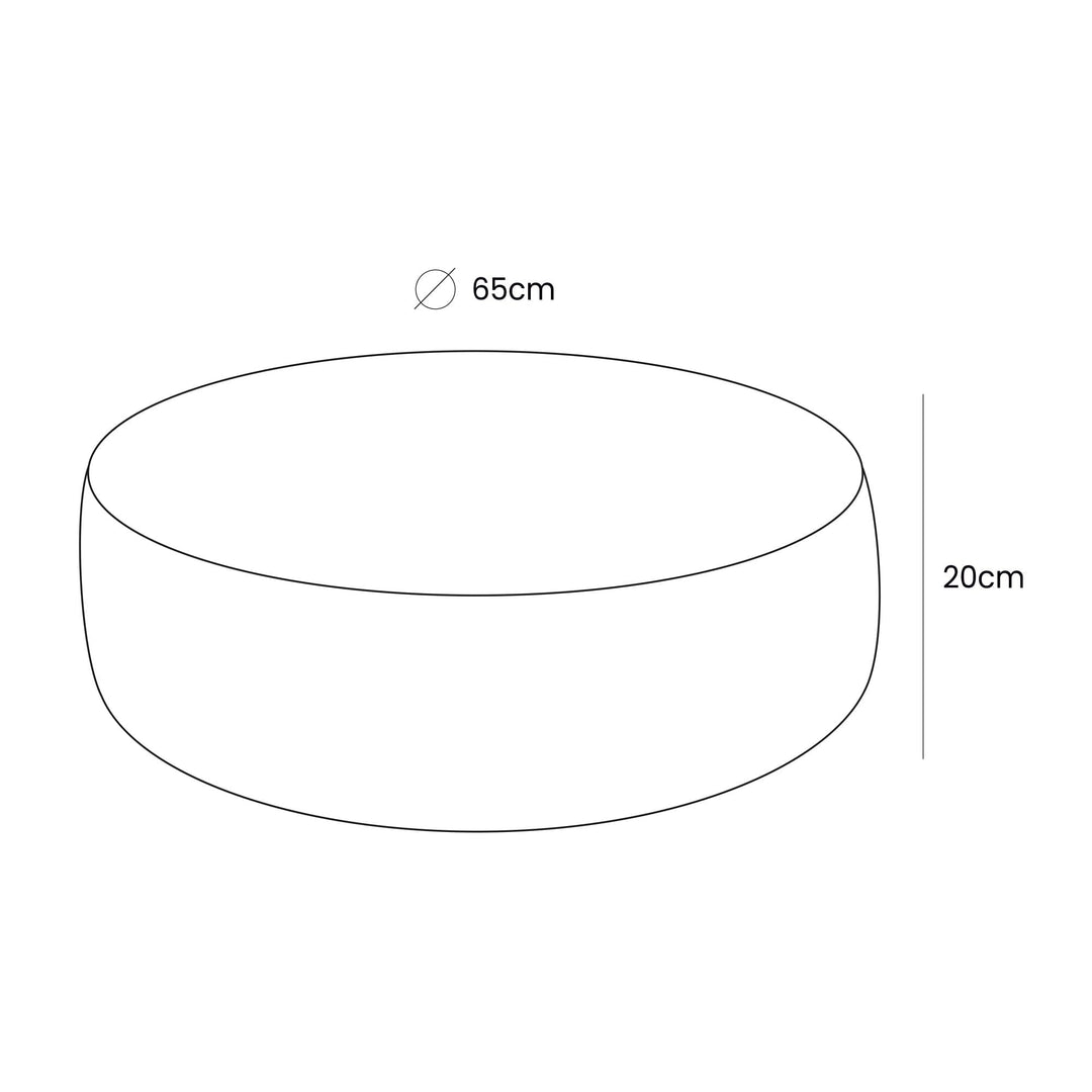 Ästhetischer Pouf rund