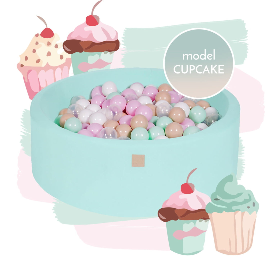 Cupcake Bällebad-Set - Komplettset mit 250 Bällen