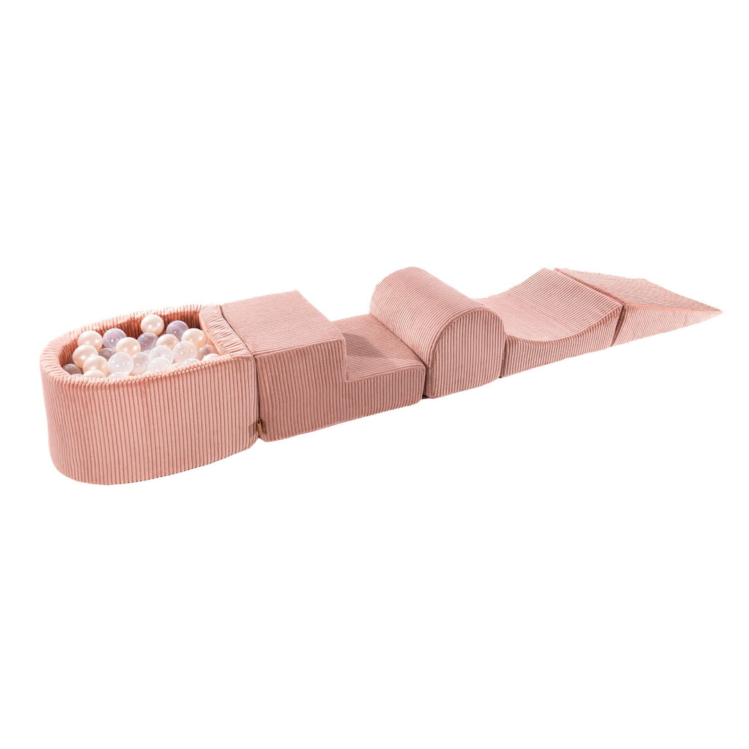 Weiches, stylisches Spielset mit Bällebad in Pink mit 100 Bällen