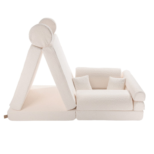 Spielsofa Boucle Premium Weiß