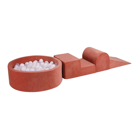 Spielset „Velvet Masala“ aus rotem Schaumstoff mit rundem Bällebad
