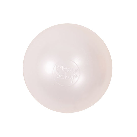 Weiche Plastikbälle 7cm für das Bällebad 50 Stück, White Pearl