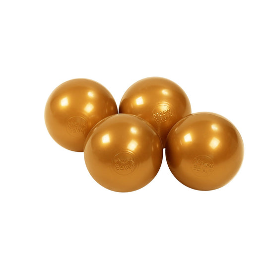 Weiche Plastikbälle 7cm für das Bällebad 50 Stück, Gold