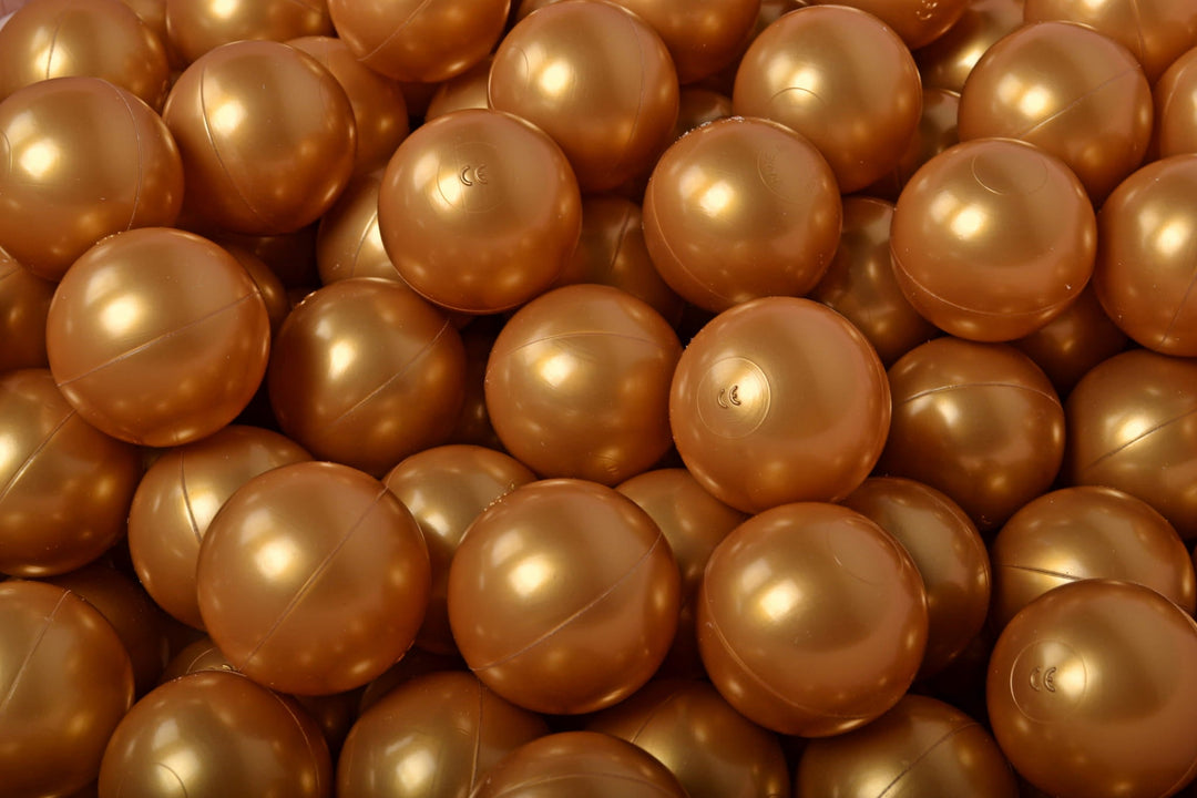 Weiche Plastikbälle 7cm für das Bällebad 50 Stück, Gold