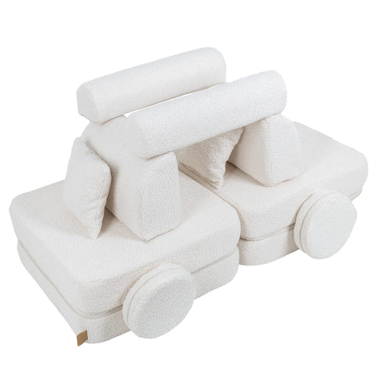Pocket Sofa Plus Bouclé Weiß