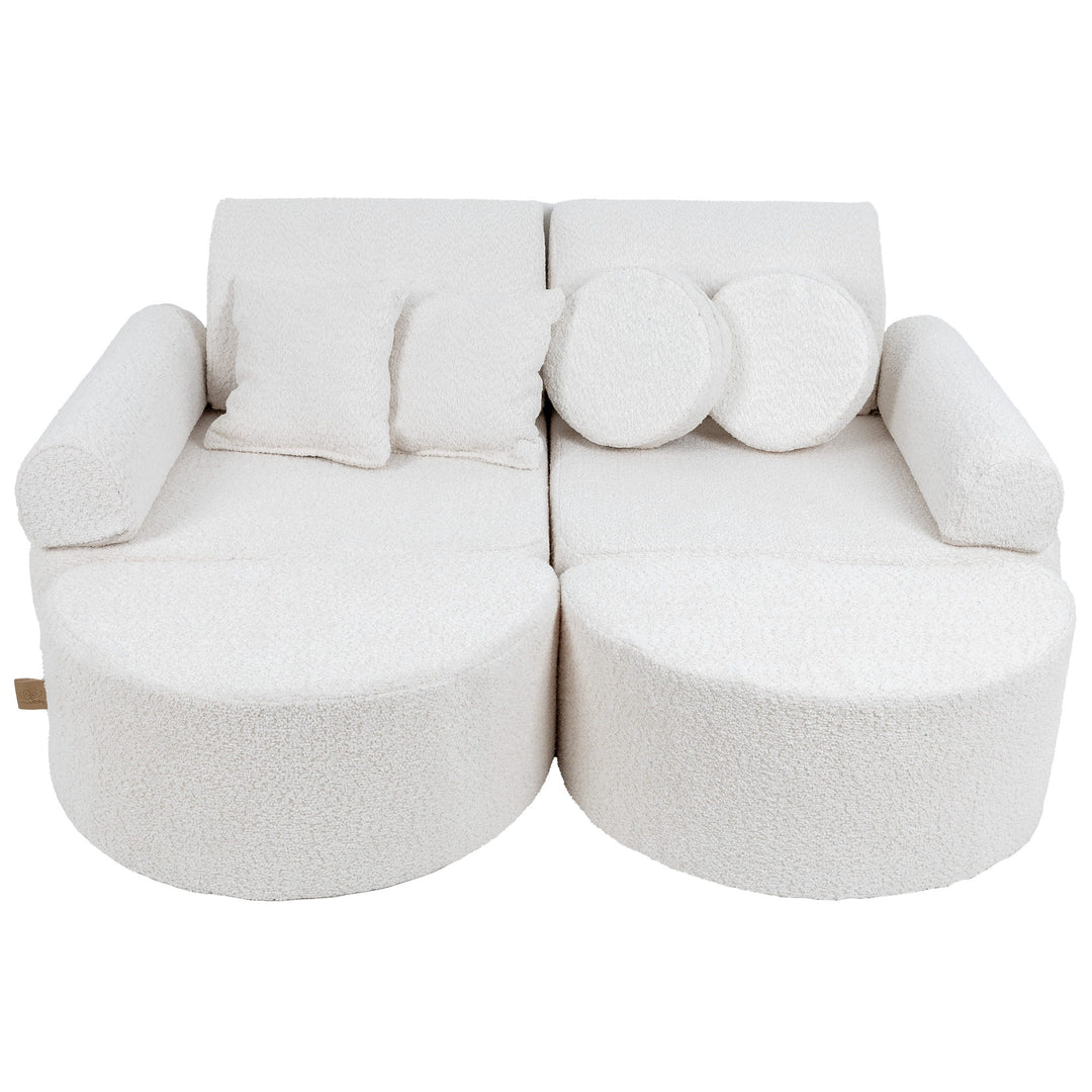 NEU Taschensofa Max Boucle Weiß