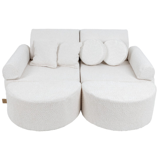 NEU Taschensofa Max Boucle Weiß
