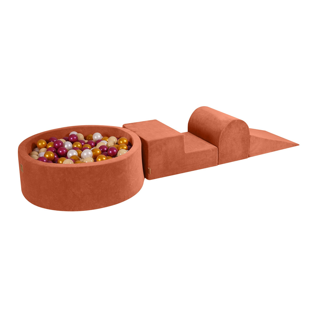 Spielset „Velvet Masala“ aus rotem Schaumstoff mit rundem Bällebad