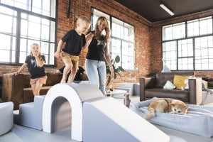 Softplay Stufen- & Rutschenbrücke mit Balanceset