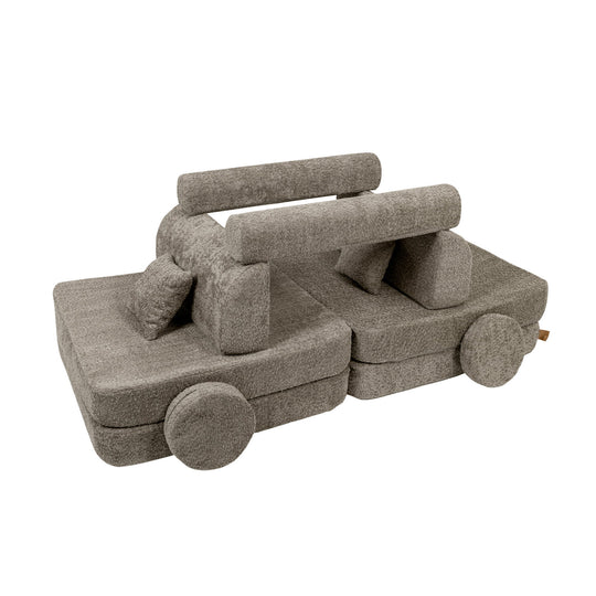 Spielsofa Boucle Premium Braun Beige