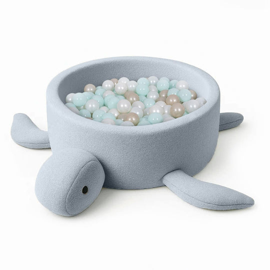 Boucle Turtle Bällebad für Kinder - Staubiges Eisblau