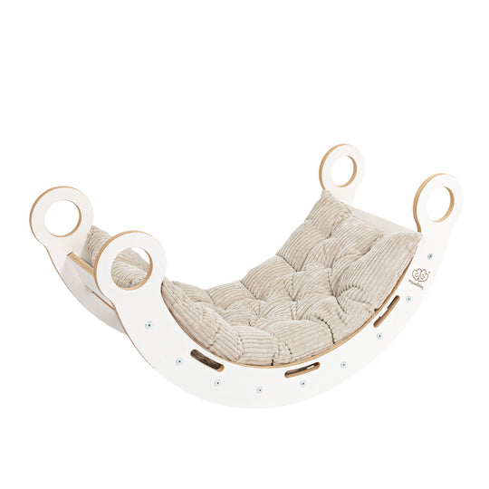 Großer Dream Rocker aus weißem Holz mit Leiter