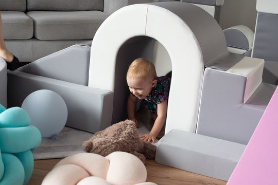 Softplay Stufen- & Rutschenbrücke mit Balanceset