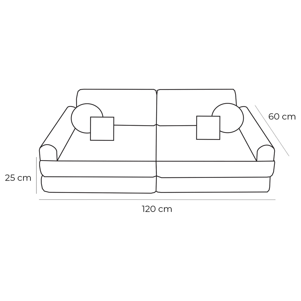 Taschensofa Plus Slimcord Ecru