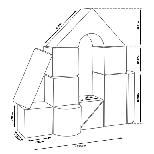 Softplay Burg-Block-Set