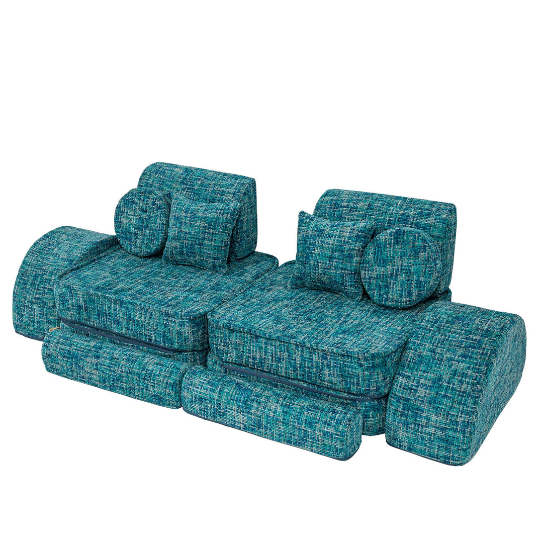 Medium Modular Sofa for Kids - Tangle Lagoon Blue Plus
