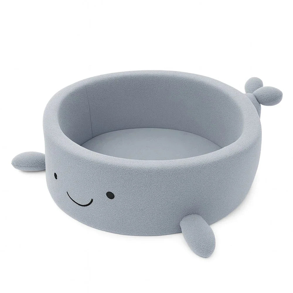 Boucle Whale Bällebad für Kinder - Dusty Ice Blue