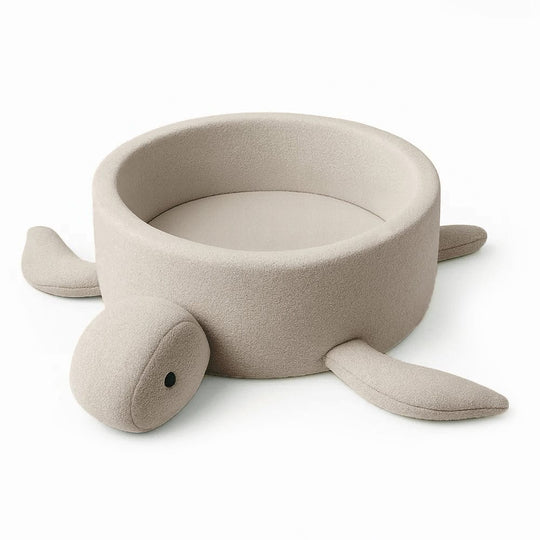 Boucle Turtle Bällebad für Kinder - Oat Biscuit Beige