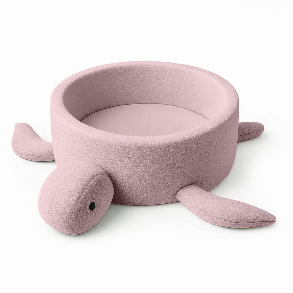 Boucle Turtle Bällebad für Kinder - Himbeerglasurrosa