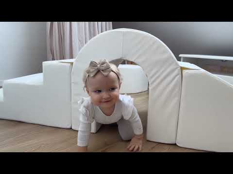 Softplay Stufen- & Rutschenbrücke mit Balanceset